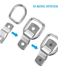 Bomb Proof D Ring Tie Down Anchor Rings For Car Floor Mount Zinc Plated Carbon Steel Lashing Hardware Built Tough shown in D-ring system.