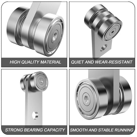 Two Wheel Trolley Assembly Rollers For One And Five Eighth Inch Wide Strut Channel In Garage Pulley System Hoist Details