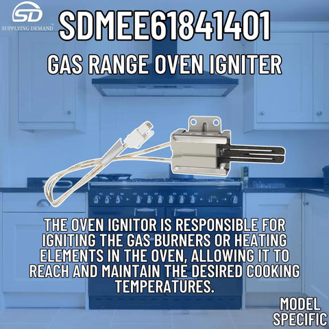 Gas Range Oven Igniter Replacement Model Specific Not Universal Fits Specific Appliance Models with detailed view and wiring