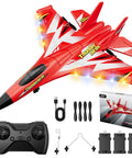 Foam RC Plane Toys With 3 Batteries, Easy To Fly Remote Control Airplane For Kids And Adults, RC Jet Fighter With Automatic Balance Gyro