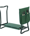 Grab And Go Folding Garden Kneeler Bench With Foam Cushioned Kneeling Pad, Lightweight Yet Sturdy Pipe Frame, Removable Pad