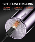 Rechargeable Electric Salt And Pepper Grinder Set With No Fuss One Hand Operation, USB cable charging port close-up