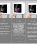 Person adjusting 7500W Tankless Electric Water Heater with Remote Control and Digital Display for home installation instructions.
