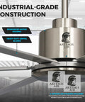 Heavy Duty Workhorse 120 Inch HVLS Industrial Ceiling Fan showing reinforced motor housing and heavy-duty blades