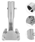 Metal Mop Head Holder Clamp With Screws For Quick Replacement Steel Jaw Mop Clamp Easy Install Mop Handle Accessory Durable Silver Finish