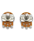 Two Alpha Pots Linear B250k Tone Potentiometers for Electric Guitars and Basses with 6mm Split Shaft and fixing hardware