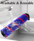 Soft Roller Vacuum Head For Cordless Dyson V7 V8 V10 V11 V15 Hardwood Floor Attachment being washed under faucet