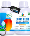 Crystal Clear Epoxy Resin Kit 34 Oz For DIYers Art Wood Jewelry Coasters Molds Self Leveling Low Viscosity Food Safe UV Resistant Pro