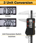 6 Inch Stainless Steel Digital Caliper With Large LCD Display Effortless Inch And Metric Conversion Vernier Micrometer Precision Gauge showing inch/mm readings