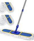 No Fuss Heavy Duty Commercial Dust Mop With 29.5 Inch Head And 61 Inch Handle Includes two washable cotton pads and mop head.