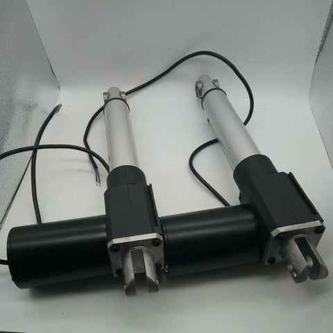 Heavy Duty Electric Linear Actuator Tubular Motor Working Like A Silent Beast With Five Thousand Newton Push Power And Rock Solid One Hundred Fifty Millimeter Travel To Quickly Upgrade Beds And Couch Frames, showing dual actuators.