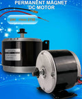 24V 250W Small Brushed Permanent Magnet DC Motor for DIY Projects Mowers Grinders, aluminum body, 8mm shaft, 2700RPM