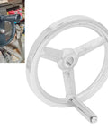18mm Bore Lathe Hand Wheel With Chrome Finish, cast iron round handwheel for milling and grinding setup, with handle