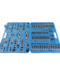 HUIOP Premium 110 Pc Metric Tap And Die Set Wrenches For Steel Hand Threading Kit With Taps Dies Torque Tools Repair Nuts Bolts Gear Fixing open case