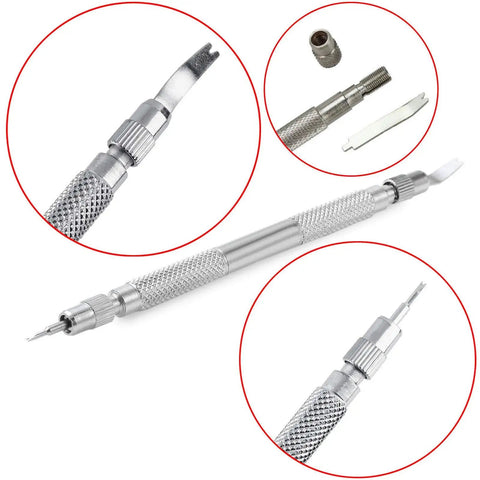360 Piece Watch Band Link Pins And Spring Bars Set With Removal Tool And Plastic Case For 8mm To 25mm Stainless Steel Bands close-up view