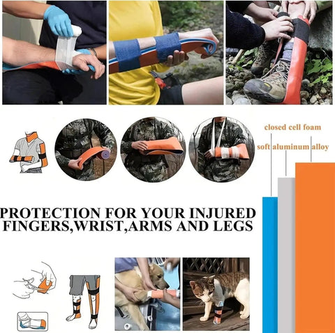 Trauma First Aid Kit With Tourniquet And Israeli Bandage 34 Piece Tactical Emergency Gear For Car Camping Hiking And Travel Black Bleeding Control Essentials You Can Grab And Go shown in various uses like arm and leg support.