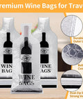Travel Wine Bags 3 Pack Reusable Bottle Sleeves with Triple Leakproof Protection and Shock Absorbing Bubble Padding