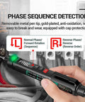 Two In One Pro Grade Digital Multimeter And Voltage Tester Pen For Electricians, 6000 Counts Intelligent Meter held near wires