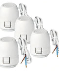 Normally Closed 24V Electric Thermal Actuator For Underfloor Heating Valve, 2-Wire IP54 Waterproof Thermostat shown in a set of five