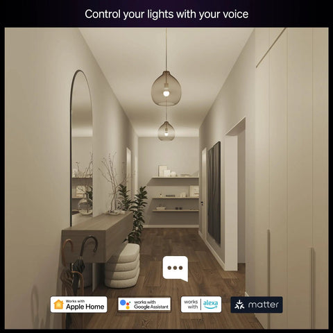 Smart Lighting Starter Kit With Bridge And Four Color Ambiance E26 Bulbs, 2200K To 6500K Dimmable hallway setup