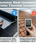 Summer and winter thermal insulation comparison of Self Adhesive Waterproof Roofing Roll Self Stick Rubber Membrane For House Dormer And Metal Roofs Tough As Nails Leak Stopper No Fuss Setup High Performance Black.