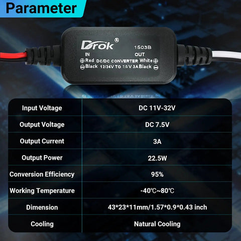 Smooth Operator Buck Converter Step Down Voltage Regulator transforms 11 To 32V directly to 7.5V at 3 Amps, compact design.