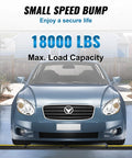 Car on 3.28 Foot Cable Protector Ramp 4 Pack One Channel Heavy Duty Rubber Wire Cover With 18000 Lbs Axle Capacity