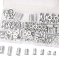 Solid Wood Threaded Nut Set With 125 Pieces Of Screw-In Inserts And Bushings for Pine, Plywood, Fiberboard use in container.