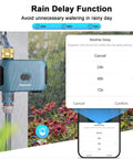 Smart Sprinkler Timer With Brass Inlet And Outlet 1 Zone Hose Faucet Controller With WiFi Hub rain delay function display