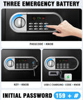 Three views of 1.3 Cu Ft Home Safe Box With Steel Electronic Lock USB C Emergency Unlock Fireproof Waterproof Bag