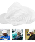 Kickass White Anti Static Mesh Working Hat With Super Breathable Ventilation Dustproof Protective Safety Cap for Food Pharma Electronics jobs