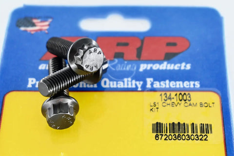 Close-up of ARP bolts on packaging, part of the LS Timing Chain Kit With Cam Sprocket And ARP Bolts For GM LS Engines 4.8L 5.3L 6.0L