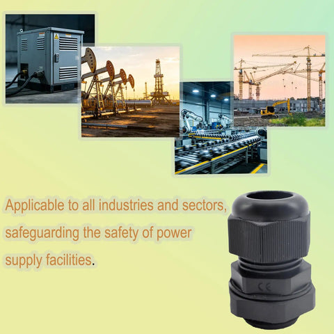 Waterproof 40 Pack Half Inch Cable Glands Pass Through Cord Grip Connector Kit for industrial enclosures shown.