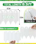 Easy Install Garden Landscape Edging Kit Sets Up In Minutes 6.5 Ft Total Length No Digging Required Lawn Border includes 10 white panels