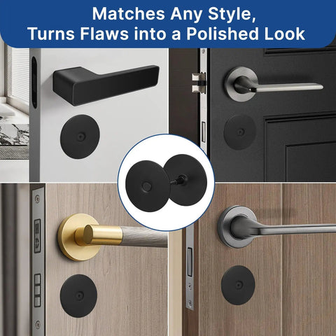 Upgrade Your Entryway With This Top Notch Stainless Steel Door Hole Cover Plate designed to seal unused deadbolt gaps in various door styles.