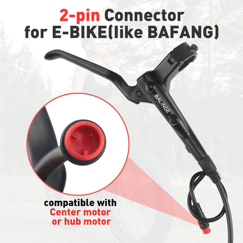 Dope Dual 2-Piston Hydraulic Disc Brake System For E-Bikes With Power Off 2-Pin Connector 160mm 6-Bolt Rotor