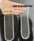 Comparison of HD 2x6 Swiss Lace Closure and 2x6 Transparent Lace Closure for glueless install
