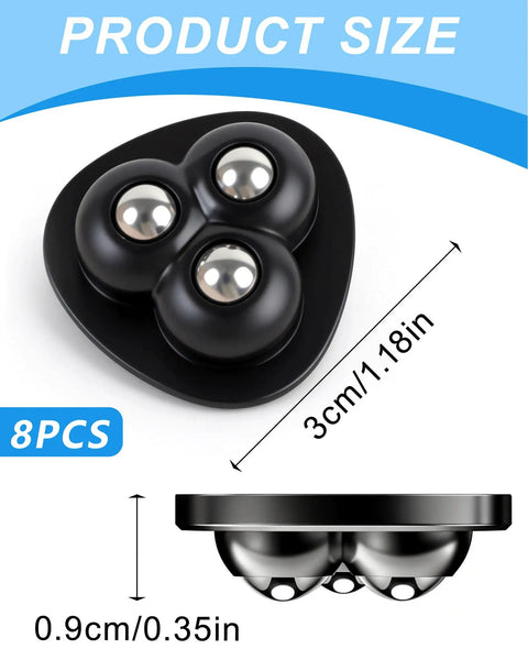 Smooth 360 Degree Swivel Appliance Casters Set For Heavy Kitchen Gear, Mini Ball Bearing Wheels That Glide Across Counters, Sticky Universal Rollers For Air Fryers, Coffee Makers, Stand Mixers And Other Appliances