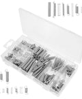 Cabilock 200 Piece Steel Compression And Extension Springs Assortment Kit For Heavy Duty Industrial Repairs Mechanical Maintenance And Auto Engines Rust Resistant Small Spring Set in plastic organizer