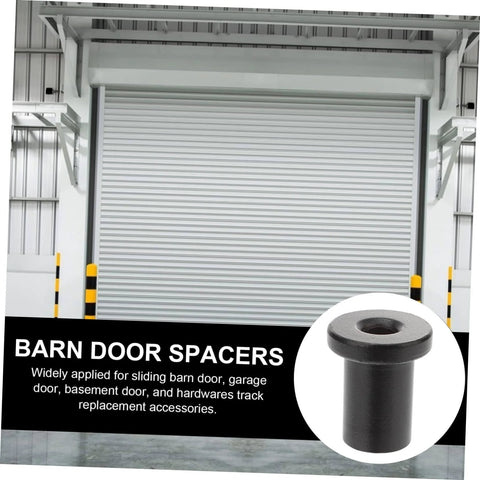 Five Piece Track Spacer Set For Sliding Barn Door Hardware, Durable High Wall Connectors, black spacer for garage door setup