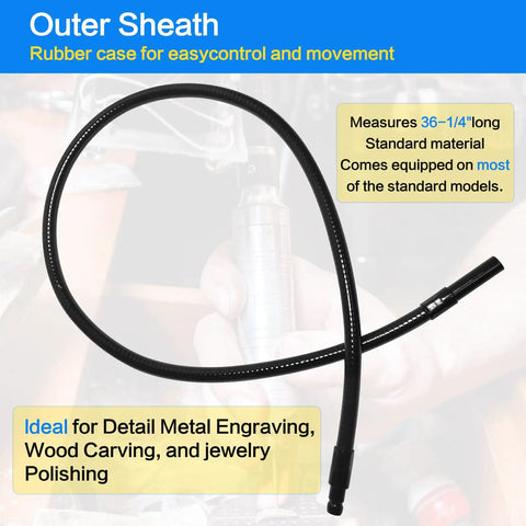 Outer sheath of Flexible Shaft Replacement Kit 39 Inch S-93 Shaft And S-77 Sheath For Rotary Tools, ideal for engraving.
