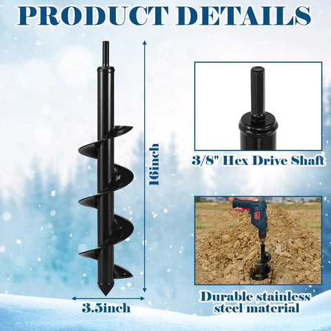 Heavy Duty 4 By 16 Inch Garden Auger Drill Bit For Planting And Post Hole Digging Spiral Bulb Planter Tool product details