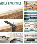 Heavy Duty Countertop Support Brackets 4 Pack 12 By 6 Inch L Shape Steel Corbels Thick 3/8 Wall Mount installation in kitchen.