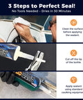 3-step guide on using All Surface Auto Seam Sealer Heavy Duty Waterproof Adhesive For Trucks Boats RVs And Auto Body Repair