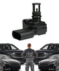 Intake Air Temperature And Pressure Sensor Map Sensor For Chevy And GMC Vehicles Including Silverado Malibu Equinox Sierra 2500 3500 Cascada 12681993 0828000630 Easy Drop In Replacement displayed with cars in background.