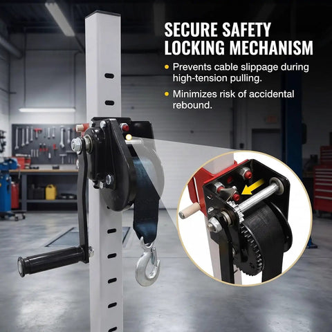 Pneumatic Car Dent Repair Puller Tool Kit With Five Strong Suction Cups close-up of secure safety locking mechanism in a workshop