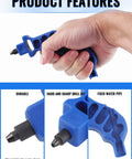 2 Pack Drip Irrigation Tubing Hole Punch Tool For 16/20mm PE Pipe Hand Punch with ergonomic handle and sharp metal tip.
