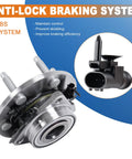 Beefed-Up Front Wheel Hub Bearing Assembly Pair For 4WD Only With ABS Fits 2007-2014 Cadillac Escalade 2007-2013 Chevy Silverado 1500 And 2007-2013 GMC Sierra 1500 6 Lug Bearing Steel ABS Sensor Included For Rugged Reliable Rides