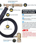 Heavy Duty Propane Torch Hose Kit 3.93 Ft With Adjustable Heat MAPP Torch Head 2600 Fahrenheit 25,000 BTU Per Hour Solder Copper Pipe And HVAC Professional Grade DIY Soldering Kit product details diagram with hose and ignition switch.