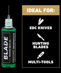 Precision Knife Pivot Oil For EDC, Hunting, Fishing And Garden Tools, Lightweight Compact Lubricant with needle oiler and usage guide